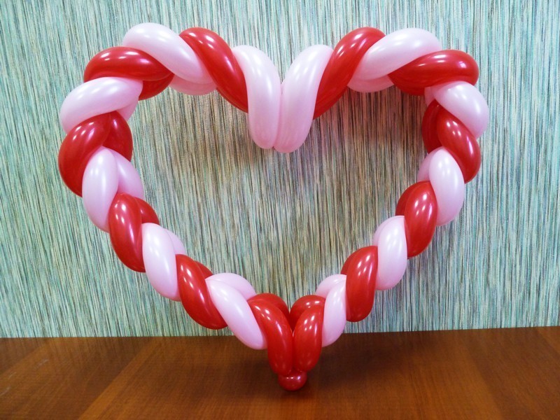 СЕРДЦЕ С МИШКОЙ из длинных шариков ШДМ как сделать Balloon Heart DIY TUTORIAL Corazon con Globos